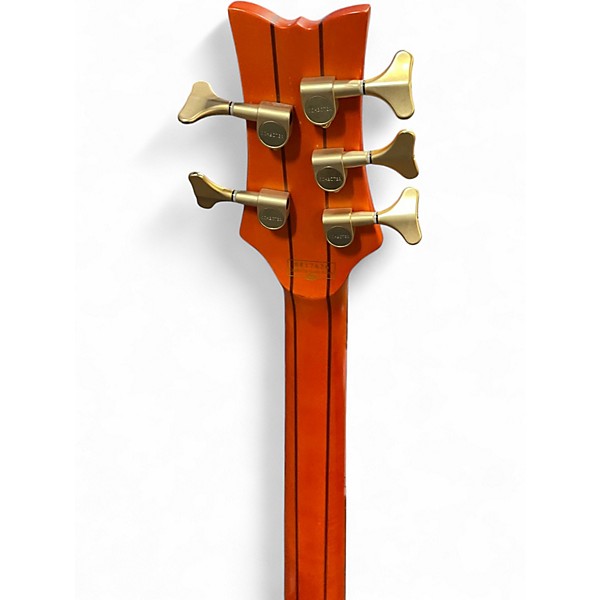 Used Schecter Guitar Research Stiletto Studio 5 String Satin Honey Electric Bass Guitar