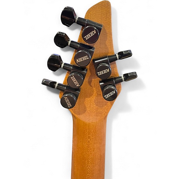 Used Kiesel Kyber 6  White and Pink Solid Body Electric Guitar