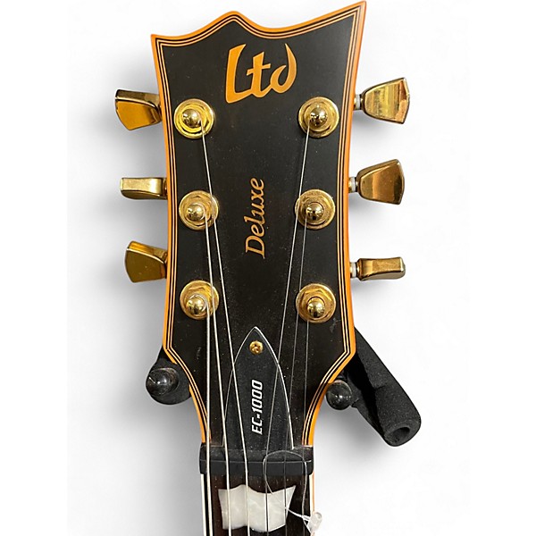 Used ESP LTD EC1000 Deluxe Vintage Black Solid Body Electric Guitar