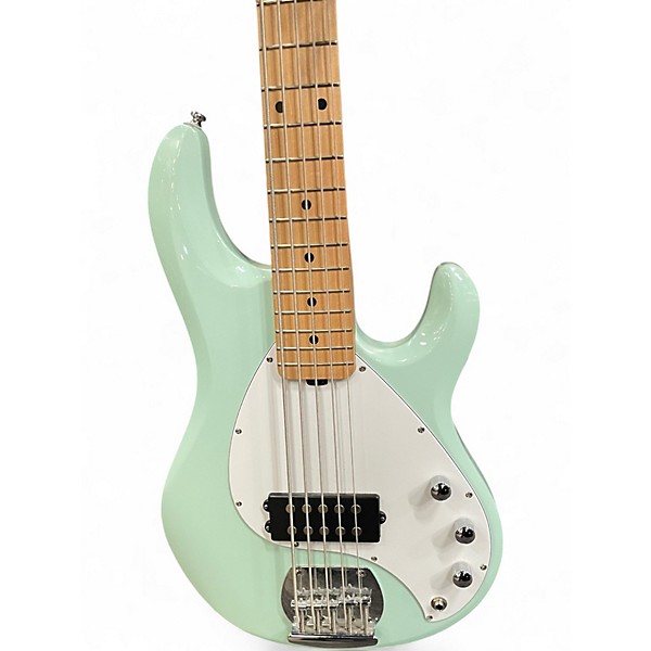 Used Sterling by Music Man Sub Stingray 5 Mint Green Electric Bass Guitar