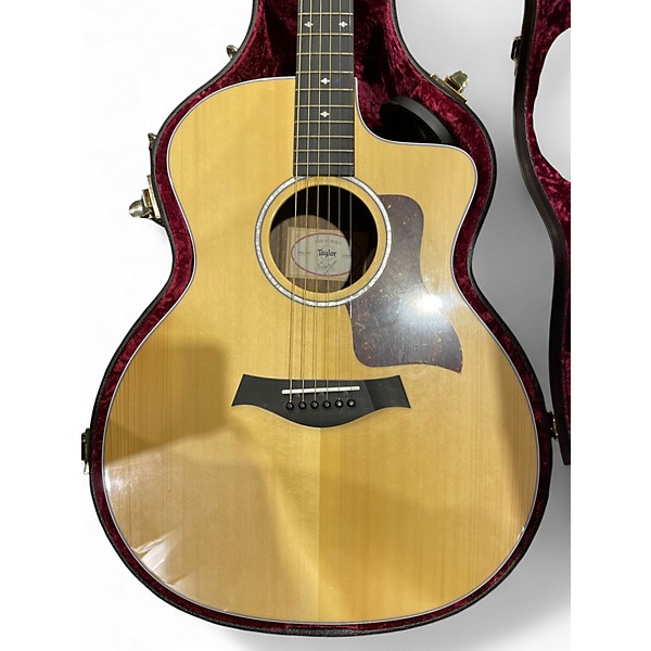 Used Taylor 214CE Deluxe Natural Acoustic Electric Guitar