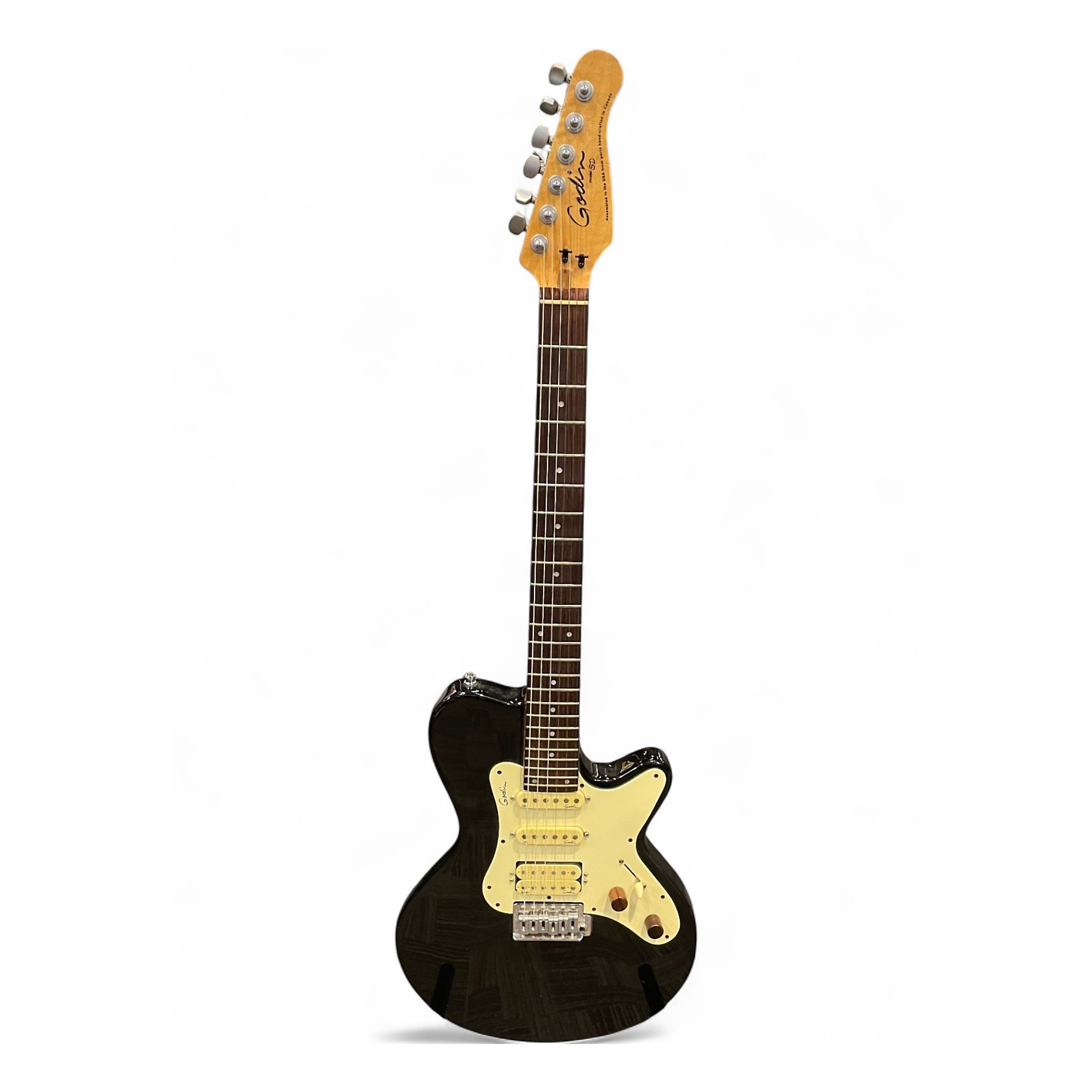 Used Godin SD24 Black Solid Body Electric Guitar Black | Guitar Center