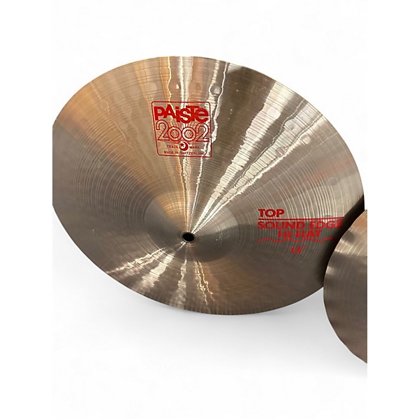 Used Paiste 14in 2002 Medium Hi Hat Pair Cymbal