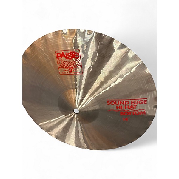Used Paiste 14in 2002 Medium Hi Hat Pair Cymbal