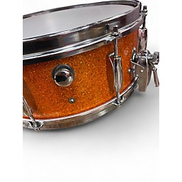 Used Norma 6.5X14 Snare Drum Orange Sparkle Drum