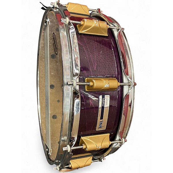 Used Taye Drums 6.5X14 Tour Pro Snare Drum Purple Drum