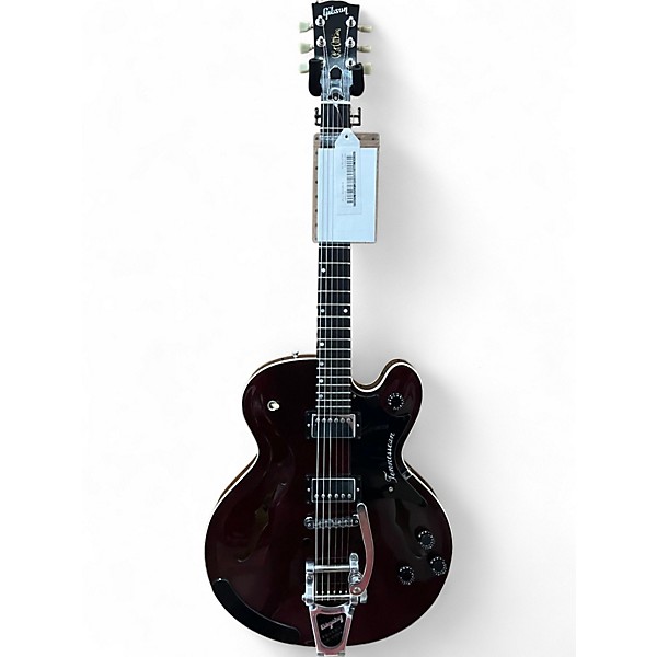 Vintage 1996 Gibson Chet Atkins Tennessean Black Cherry Hollow Body Electric Guitar