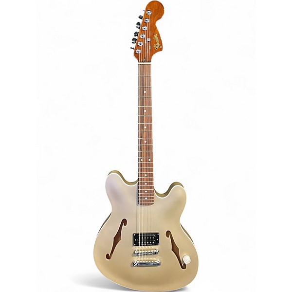 Used Fender Tom Delonge starcaster Shoreline Gold Hollow Body Electric Guitar