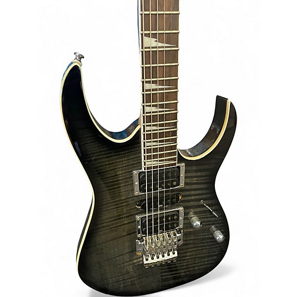 Used Ibanez RG4EXFM1 Trans Black Solid Body Electric Guitar