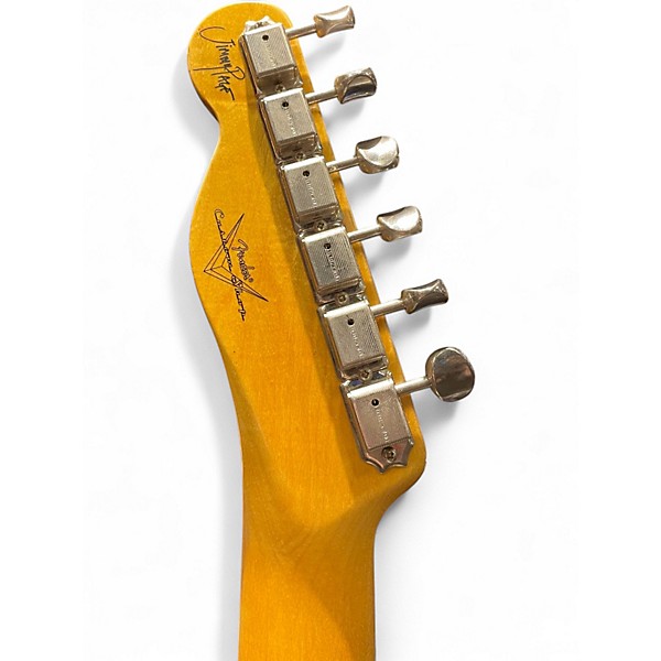Used Fender Custom Shop Jimmy Page Mirror Telecaster White Blonde Solid Body Electric Guitar