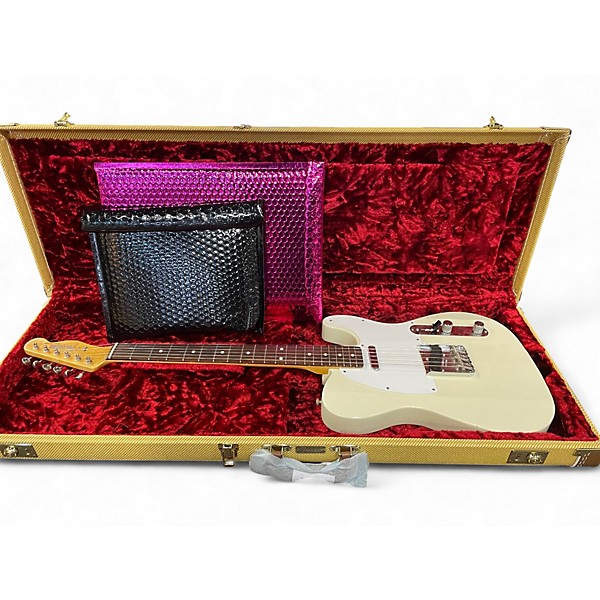 Used Fender Custom Shop Jimmy Page Mirror Telecaster White Blonde Solid Body Electric Guitar
