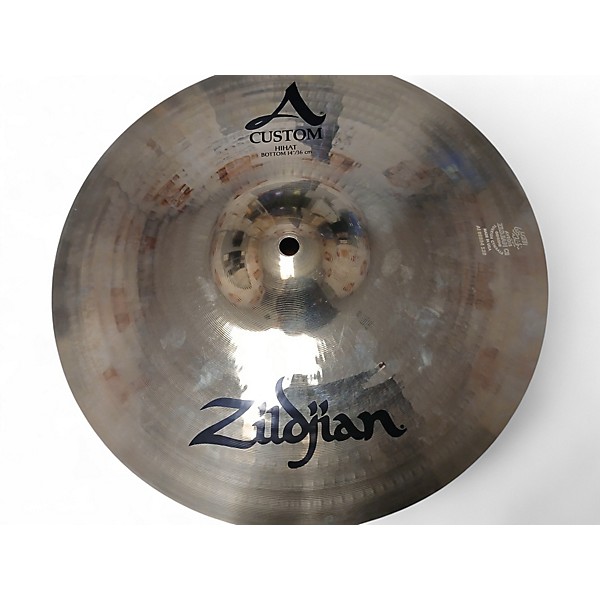 Used Zildjian 14in A Custom Hi Hat Pair Cymbal