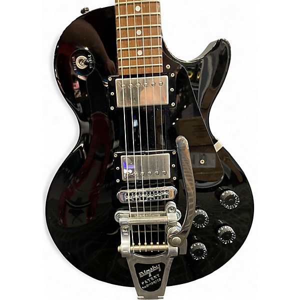 Used Epiphone Elitist Les Paul Studio Bigsby Black Solid Body Electric Guitar