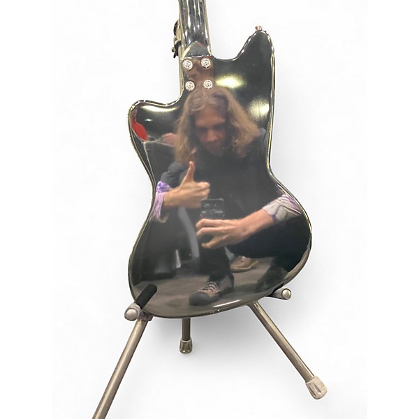 Used Silvertone 1478 Black Solid Body Electric Guitar