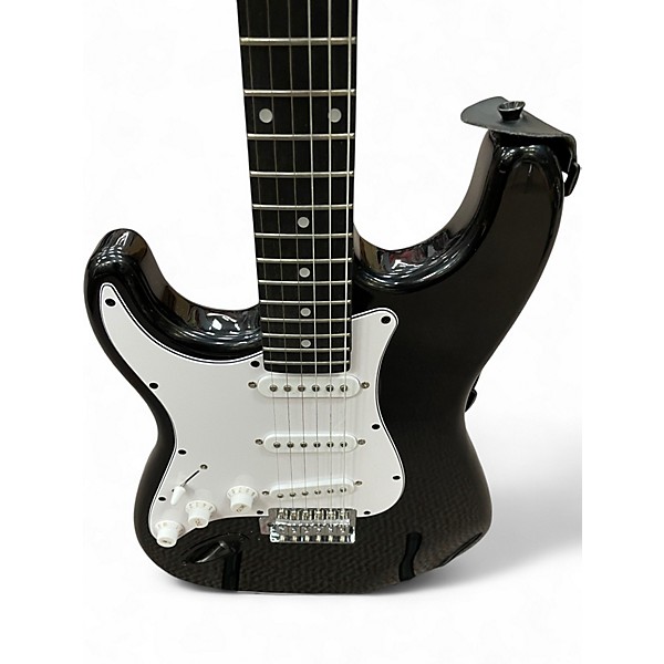 Used Lyx Pro ELECTRIC GUITAR Black and White Solid Body Electric Guitar