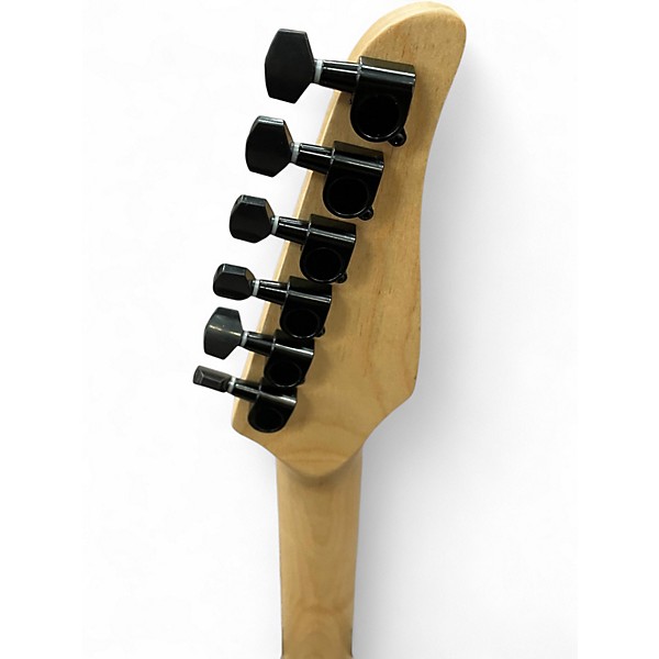 Used Lyx Pro ELECTRIC GUITAR Black and White Solid Body Electric Guitar