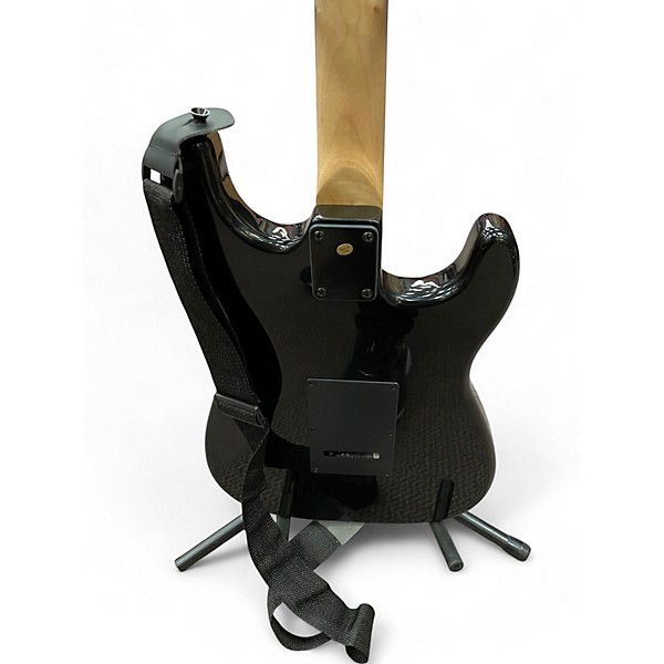 Used Lyx Pro ELECTRIC GUITAR Black and White Solid Body Electric Guitar