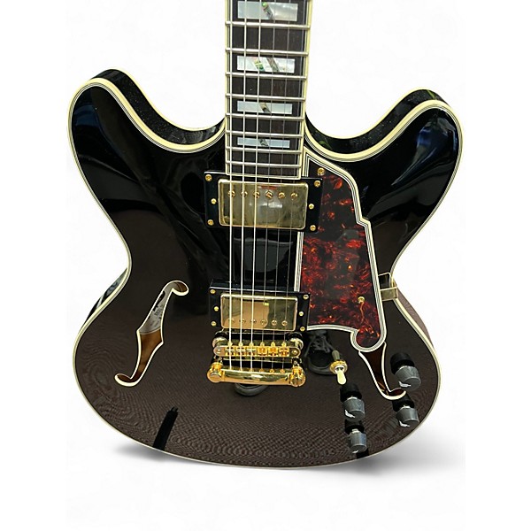 Used D'Angelico Excel DC Black Solid Body Electric Guitar