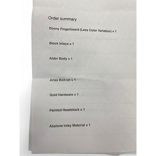 Used Kiesel ARIES 6 HSH Black Solid Body Electric Guitar