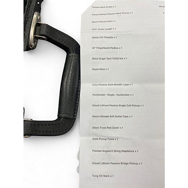 Used Kiesel ARIES 6 HSH Black Solid Body Electric Guitar