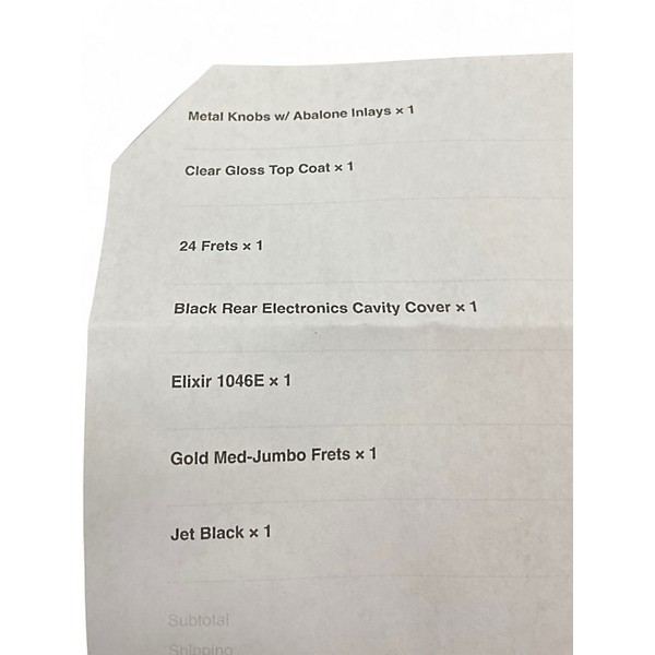 Used Kiesel ARIES 6 HSH Black Solid Body Electric Guitar