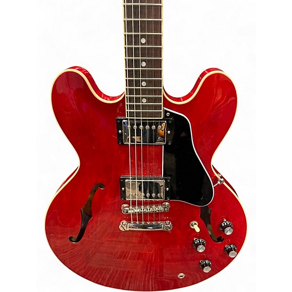 Used Gibson ES335 Candy Apple Red Hollow Body Electric Guitar