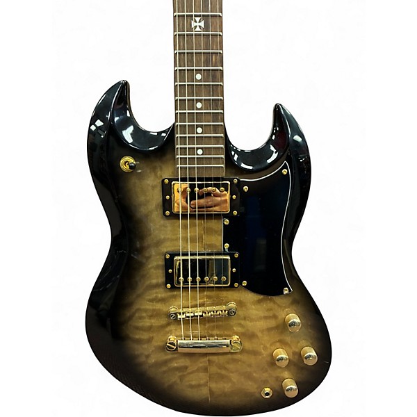 Used HardLuck Kings Maverick Quilted Mocha Solid Body Electric Guitar