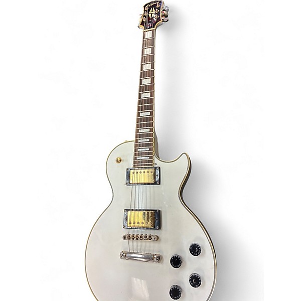 Used Epiphone Les Paul Custom Alpine White Solid Body Electric Guitar