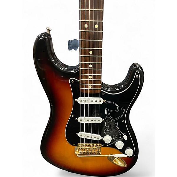 Used 2002 Fender Artist Series Stevie Ray Vaughan Stratocaster 3 Color Sunburst Solid Body Electric Guitar