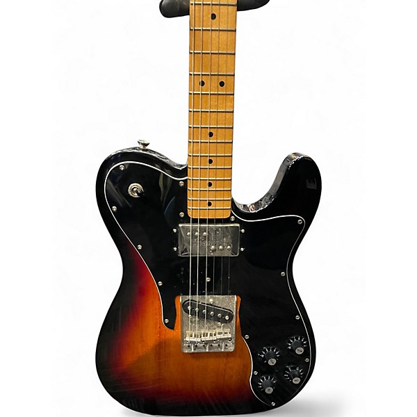 Used Squier Telecaster Custom 2 Color Sunburst Solid Body Electric Guitar