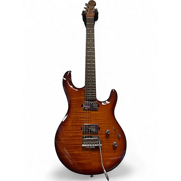 Used Sterling by Music Man LUKE FLAME MAPLE HAZEL BURST Solid Body Electric Guitar