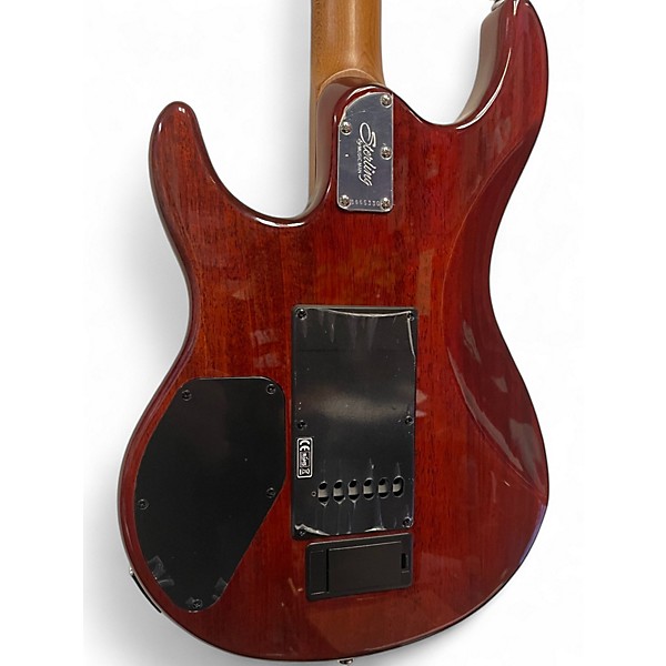 Used Sterling by Music Man LUKE FLAME MAPLE HAZEL BURST Solid Body Electric Guitar