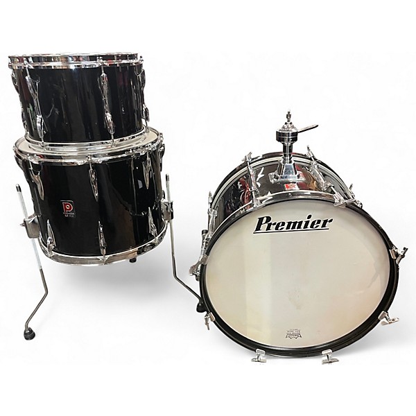 Used Premier 3 Piece Drumkit Black Drum Kit