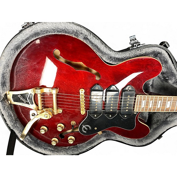 Used Epiphone Riviera P93 Wine Red Hollow Body Electric Guitar