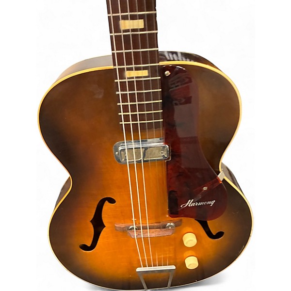 Used Harmony H39 Sunburst Hollow Body Electric Guitar