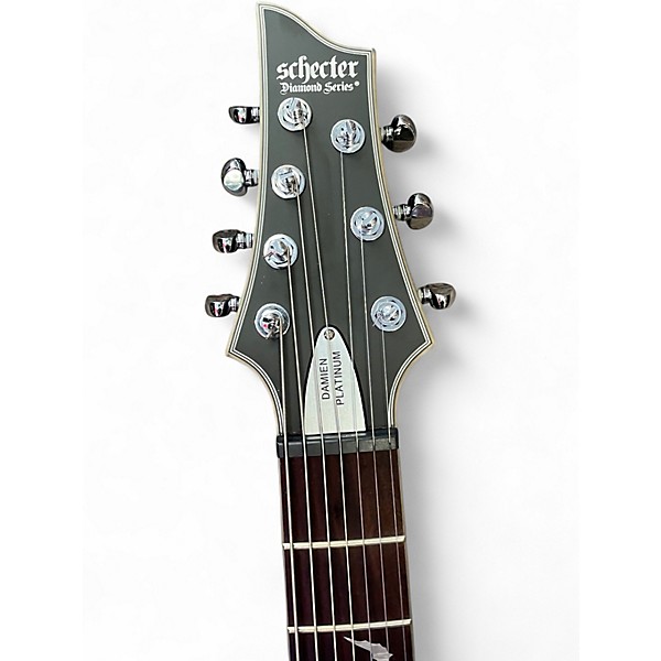 Used Schecter Guitar Research Damien Platinum Black Solid Body Electric Guitar