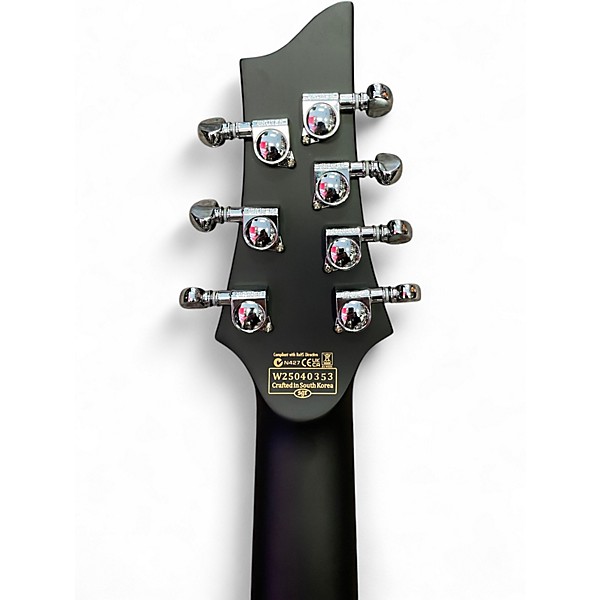 Used Schecter Guitar Research Damien Platinum Black Solid Body Electric Guitar