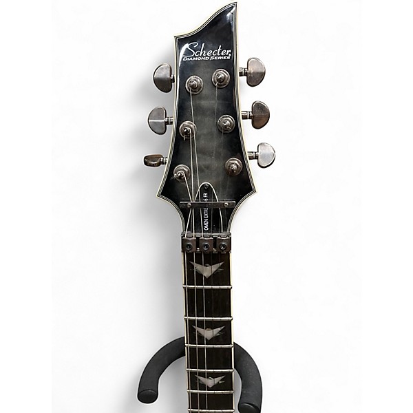Used Schecter Guitar Research Omen Extreme 6 Floyd Rose Trans Black Solid Body Electric Guitar