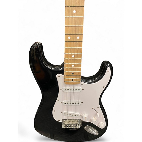 Used Squier Sonic Stratocaster Black Solid Body Electric Guitar
