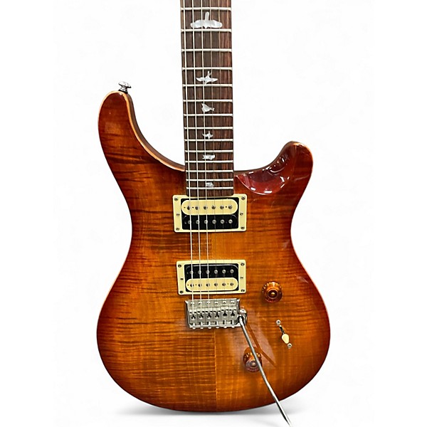 Used PRS SE Custom 24 Orange Solid Body Electric Guitar
