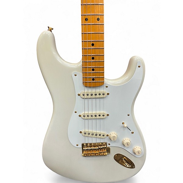 Used Fender American Vintage 1957 Commemorative Stratocaster White Blonde Solid Body Electric Guitar