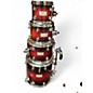 Used Mapex 7 Piece Saturn III Black Cherry Sparkle Drum Kit