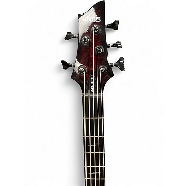 Used Schecter Guitar Research Omen Elite Red Electric Bass Guitar