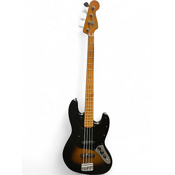 Used Squier Affinity Jazz Bass 3 Tone Sunburst Electric Bass Guitar