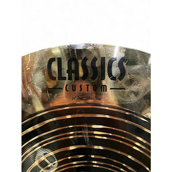 Used MEINL 14in Classic Custom Medium Hi Hat Pair Cymbal