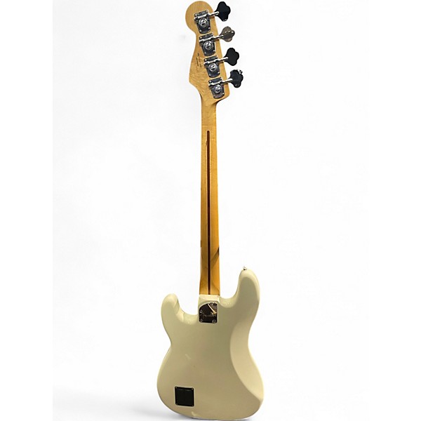 Used Fender Deluxe Active Precision Bass Special Black and White Electric Bass Guitar