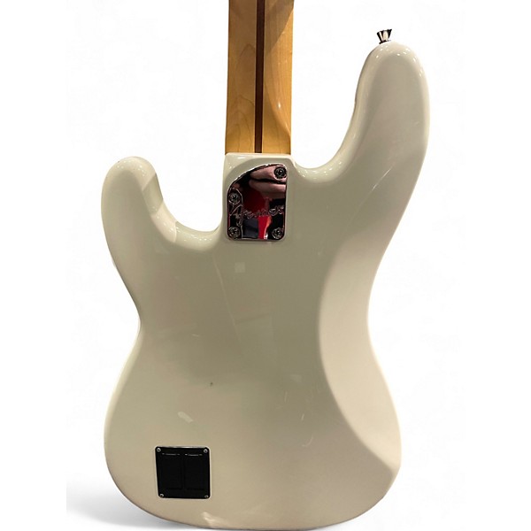 Used Fender Deluxe Active Precision Bass Special Black and White Electric Bass Guitar