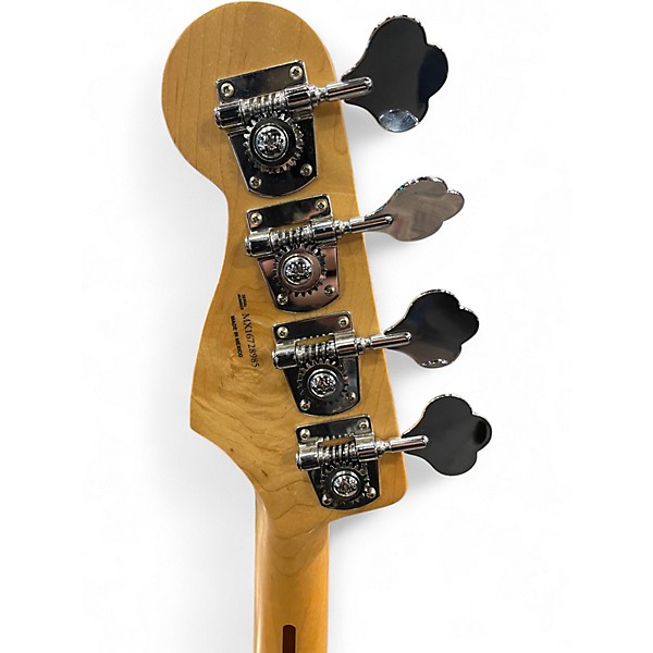 Used Fender Deluxe Active Precision Bass Special Black and White Electric Bass Guitar