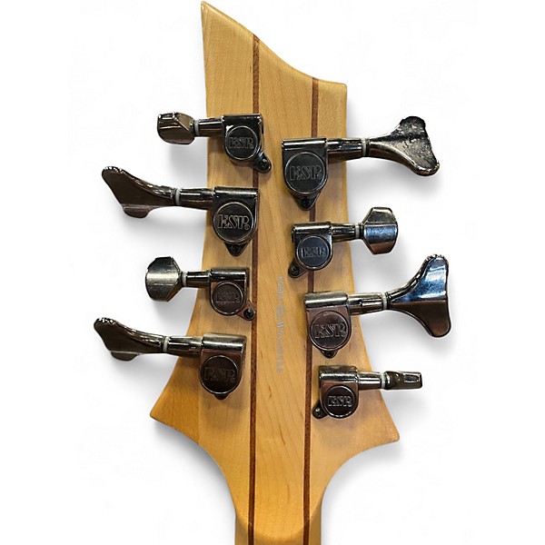 Used ESP LTD B208FM 8 String Trans Black Electric Bass Guitar