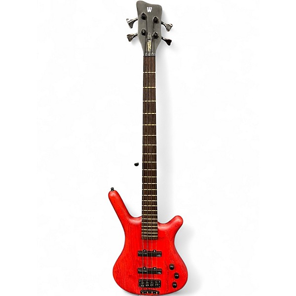 Used Warwick Corvette 4 String trans red Electric Bass Guitar